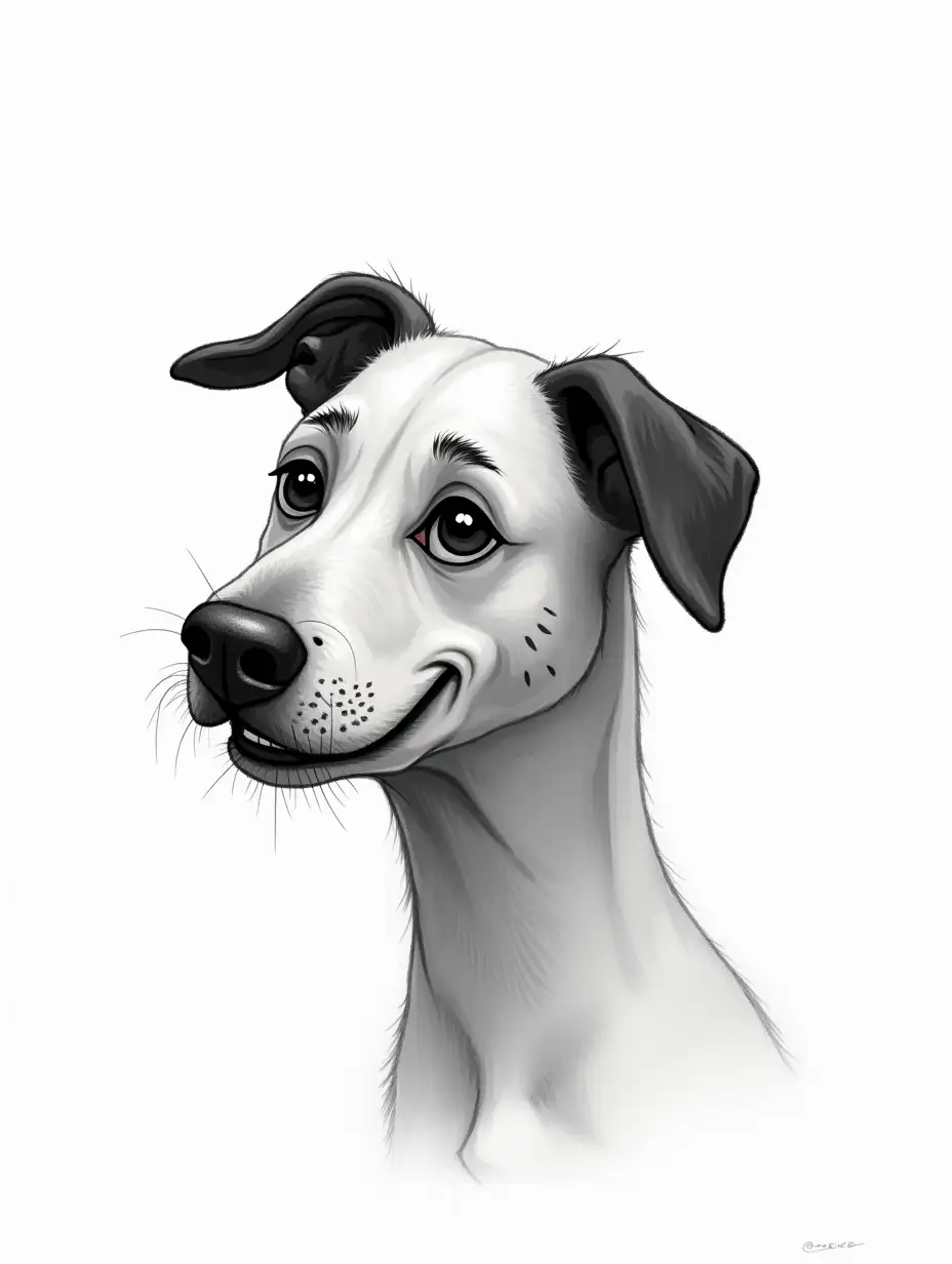 Black-and-White-Drawing-of-an-Antistress-Dog-for-Relaxation