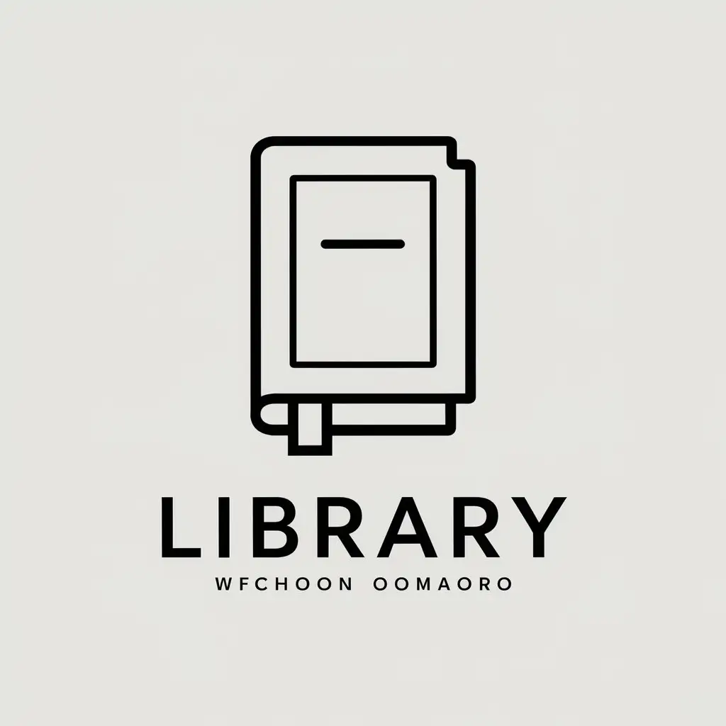 LOGO-Design-For-Library-School-Textbook-Vector-Symbol-in-Minimalistic-Style