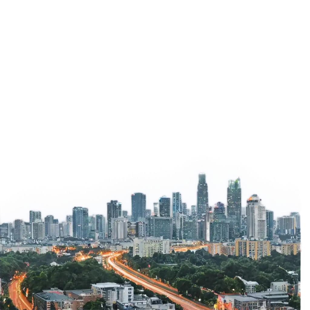 City-with-Rainy-Weather-PNG-HighQuality-Transparent-Image-for-Versatile-Use