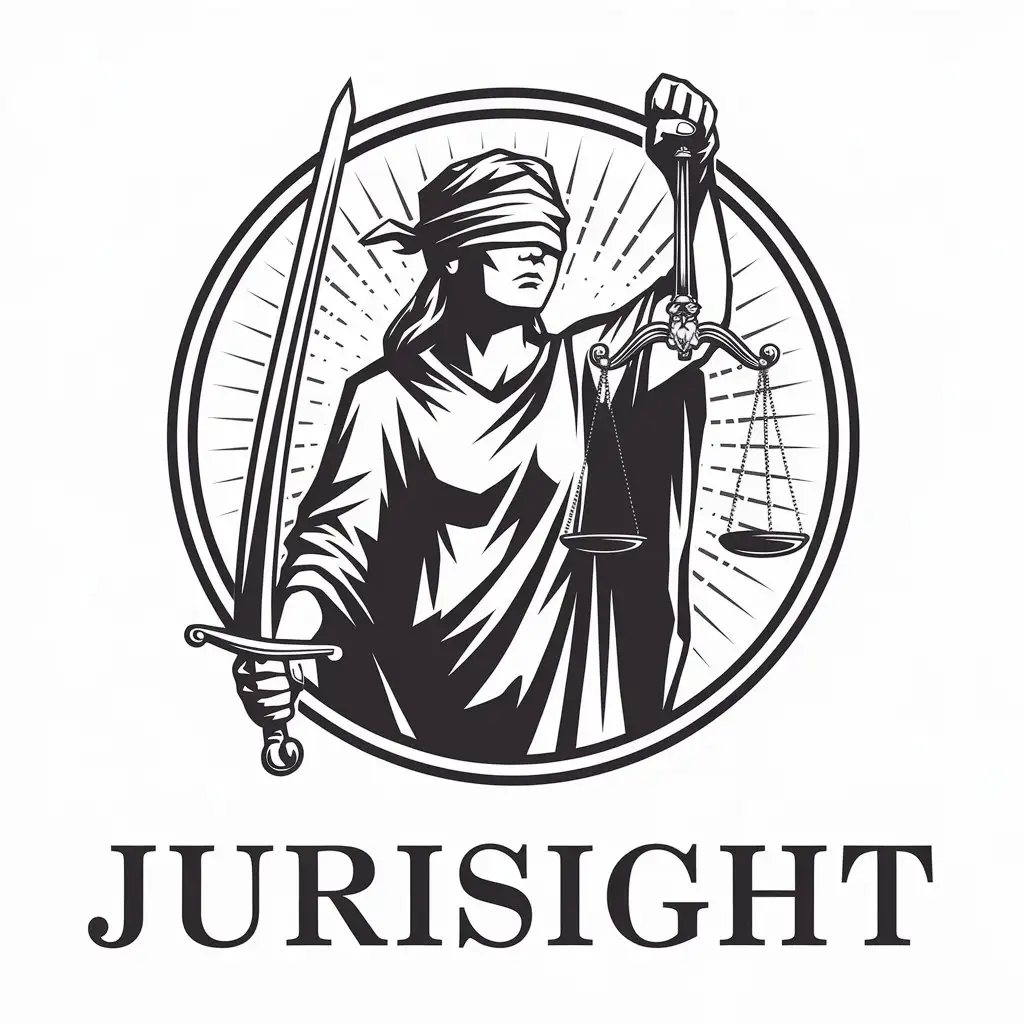 Logo Design for Jurisight Justicethemed Vector Logo with Clear Background