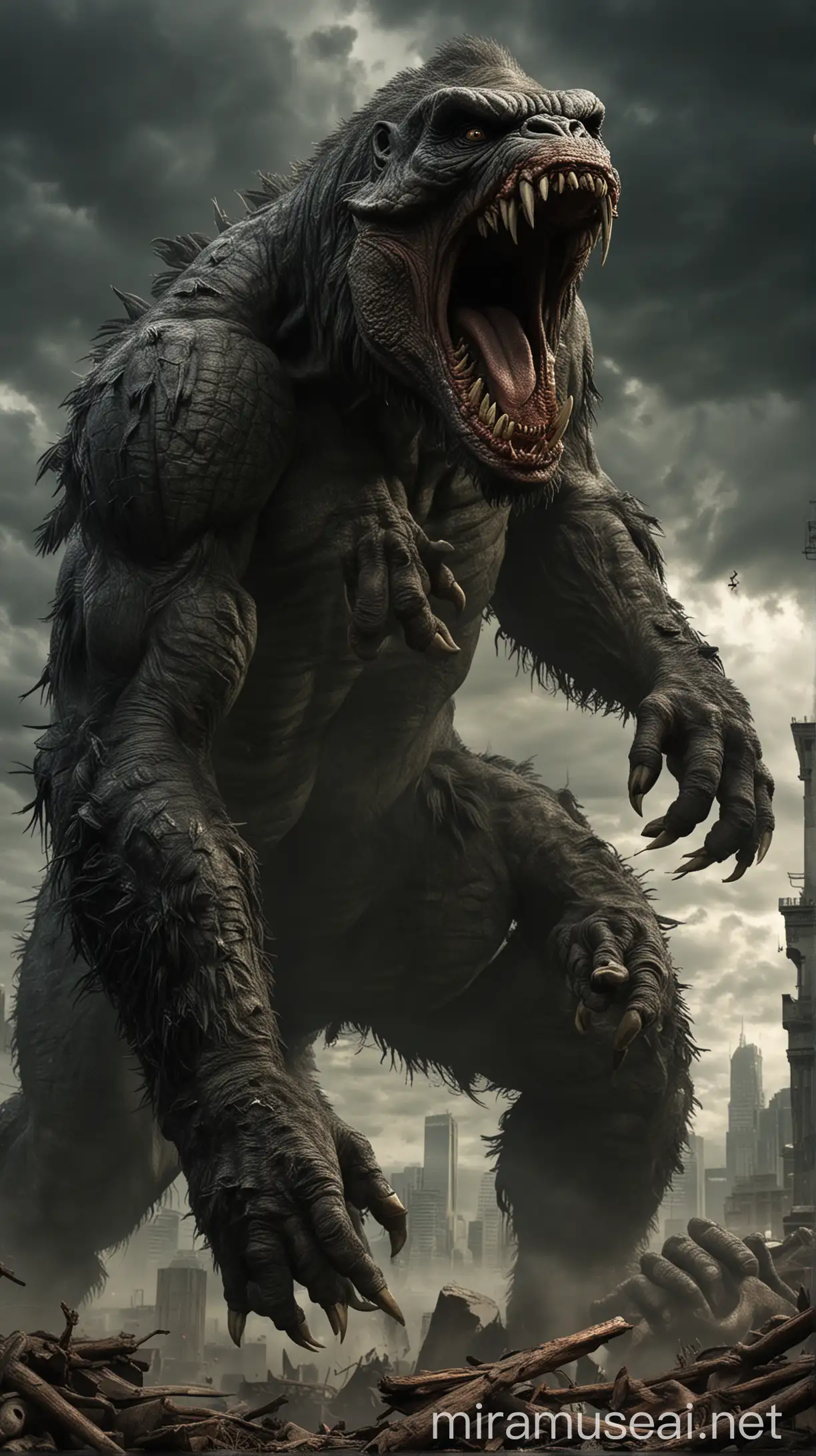 Terrifying Hybrid Creature King Kong Dinosaur Rampage