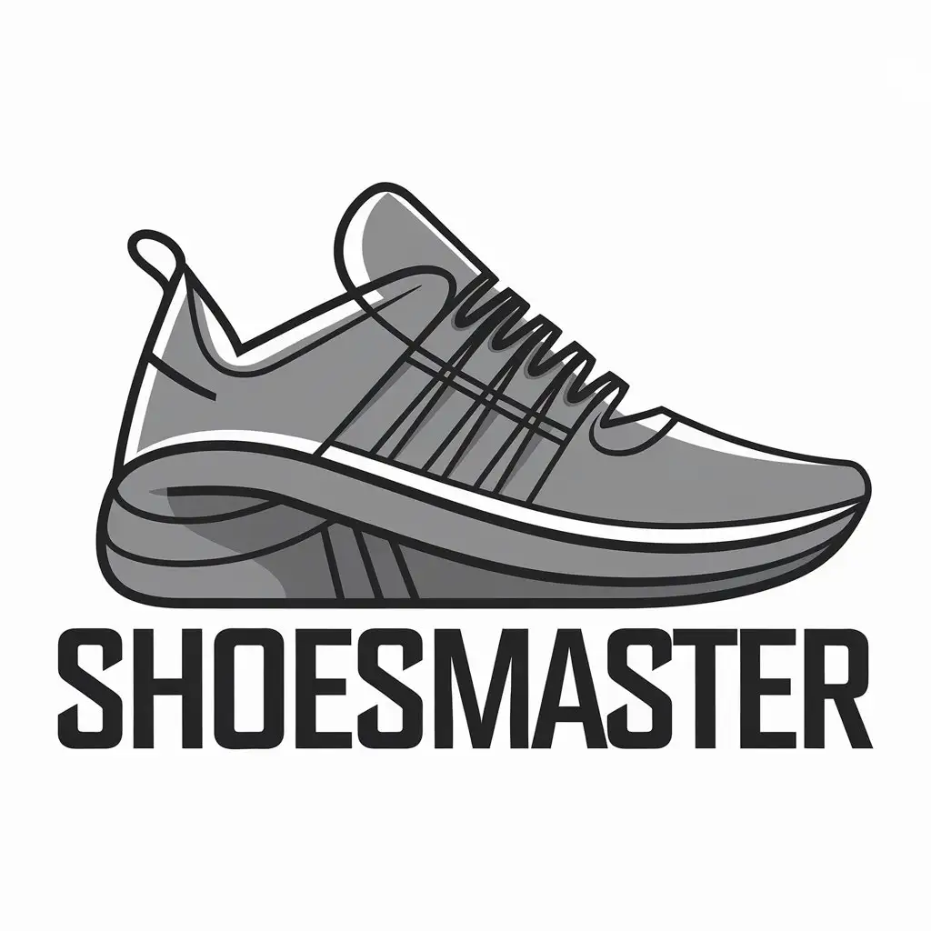 LOGO Design for ShoesMaster Sneaker Icon with Clean Modern Style on Clear Background