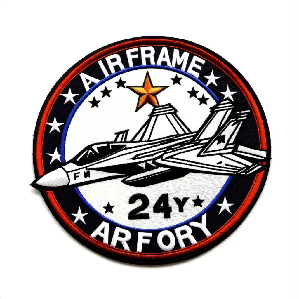 Vintage 70s Air Force Patch Featuring F14 with Airframe 247 Text