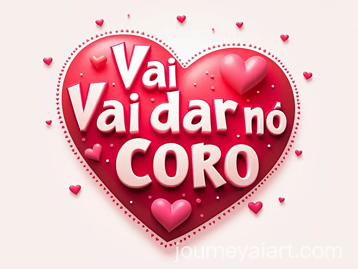 3D-Logo-Design-for-Vai-dar-no-Coro-TV-Show-Featuring-Murilo-Coach-with-Valentines-Day-Theme