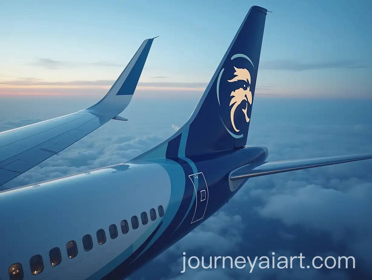 Closeup-View-of-Alaska-Airlines-Airplane-Tail-with-Dramatic-Effect