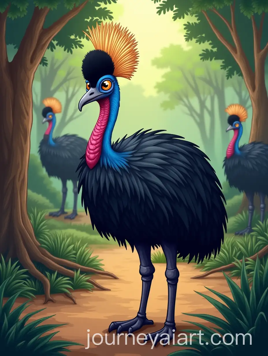 Australian-Southern-Cassowaries-in-Natural-Habitat