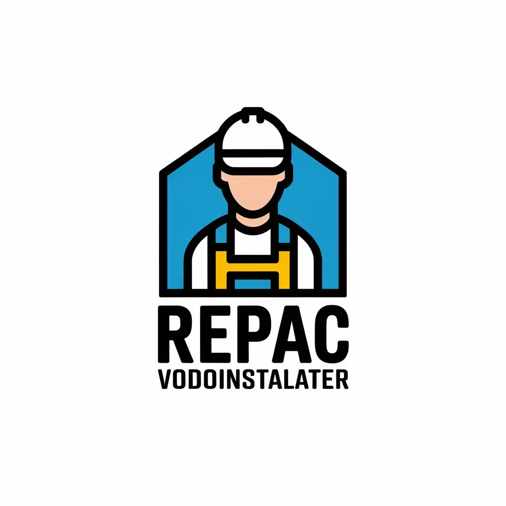 LOGO Design for Repac Vodoinstalater Plumber Symbol with Moderate Style for Construction Industry