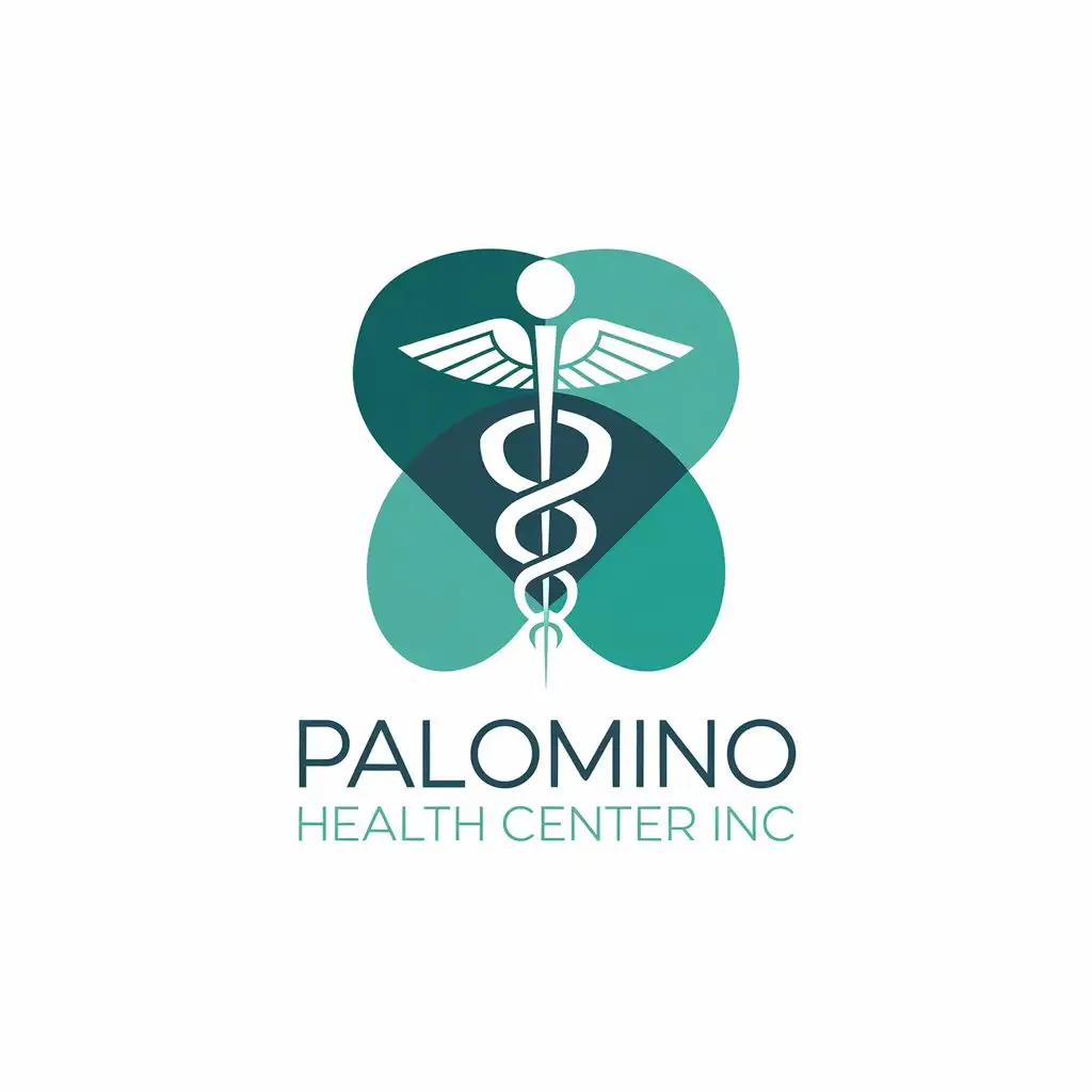 LOGO Design for Palomino Health Center Inc Modern Sleek and Professional with Greens Blues for Health Wellness