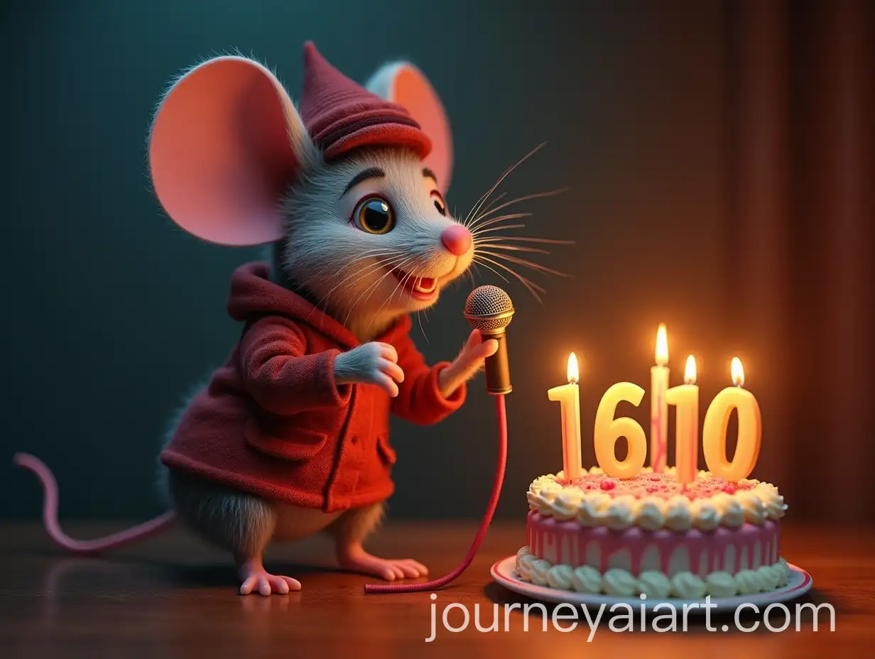 Rapper-Mouse-Grooving-with-Birthday-Cake-and-Microphone