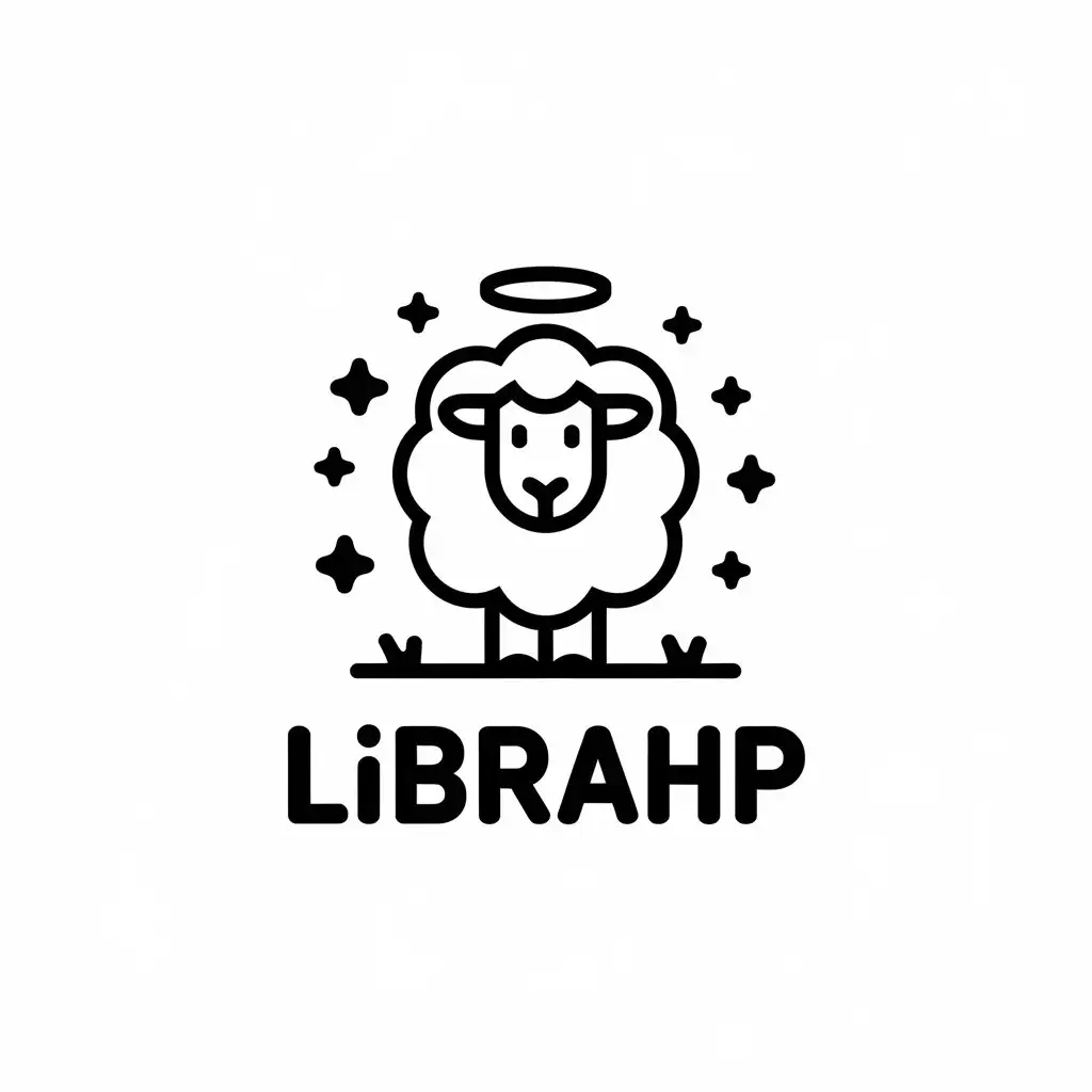 LOGO-Design-For-LibraHp-Sheep-and-Stars-with-Libra-Symbol-in-Moderate-Tones