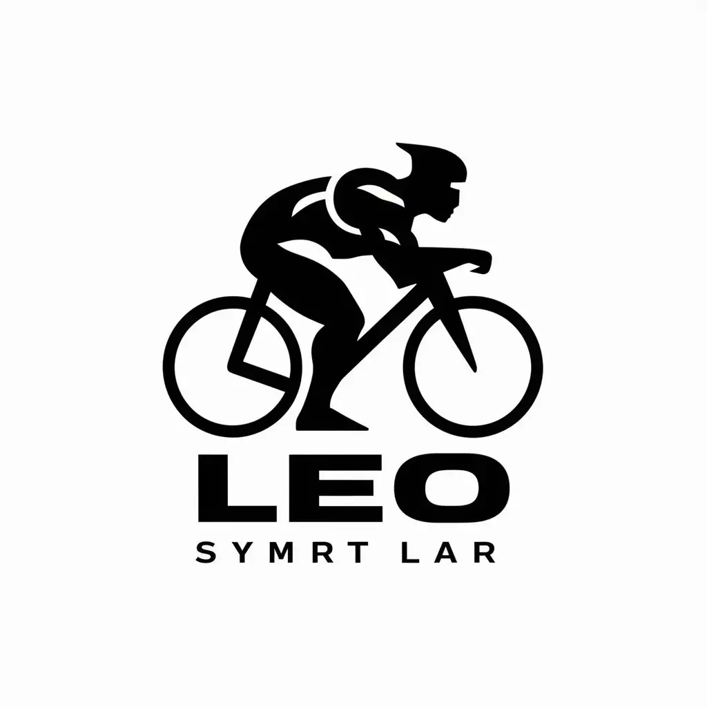 a vector logo design,with the text "LEO", main symbol:muscular bicycle,complex,be used in Sports Fitness industry,clear background