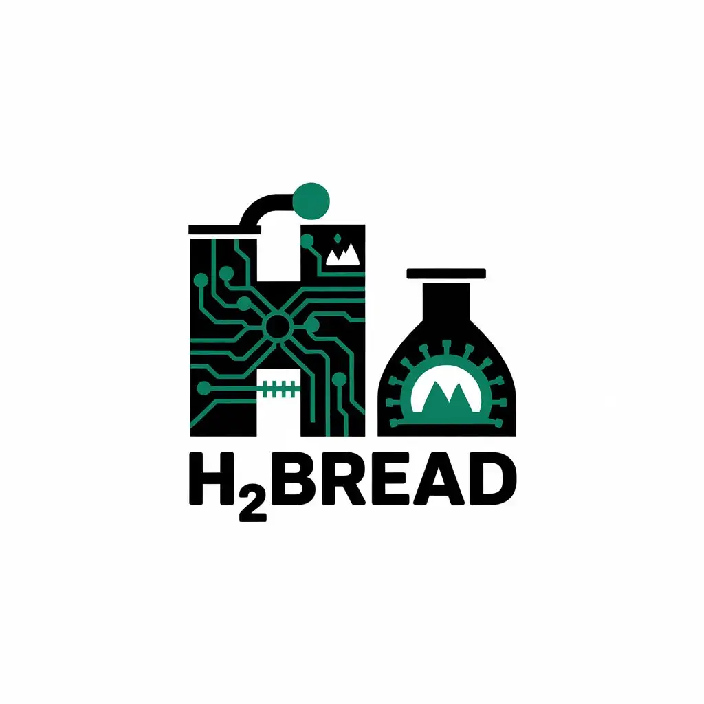 LOGO Design for H2Bread Green Hydrogen Furnace and TechInspired Theme for Technology Industry