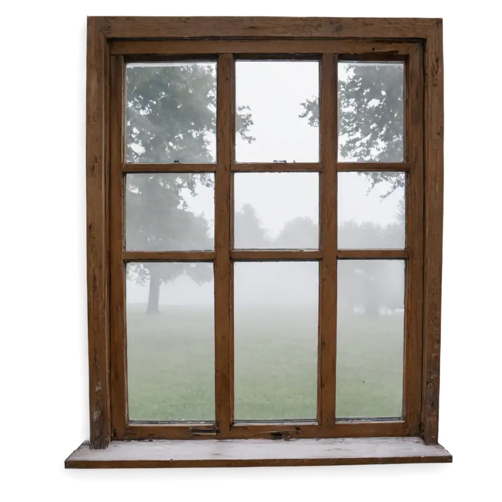 Old-Clear-Window-with-Fog-and-Slightly-Opened-Sides-PNG-HighQuality-Image-for-Various-Creative-Uses