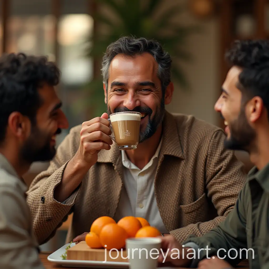 Saidi-Man-Enjoying-Abdel-Maboud-Coffee-with-Friends-and-Fruit-Plate