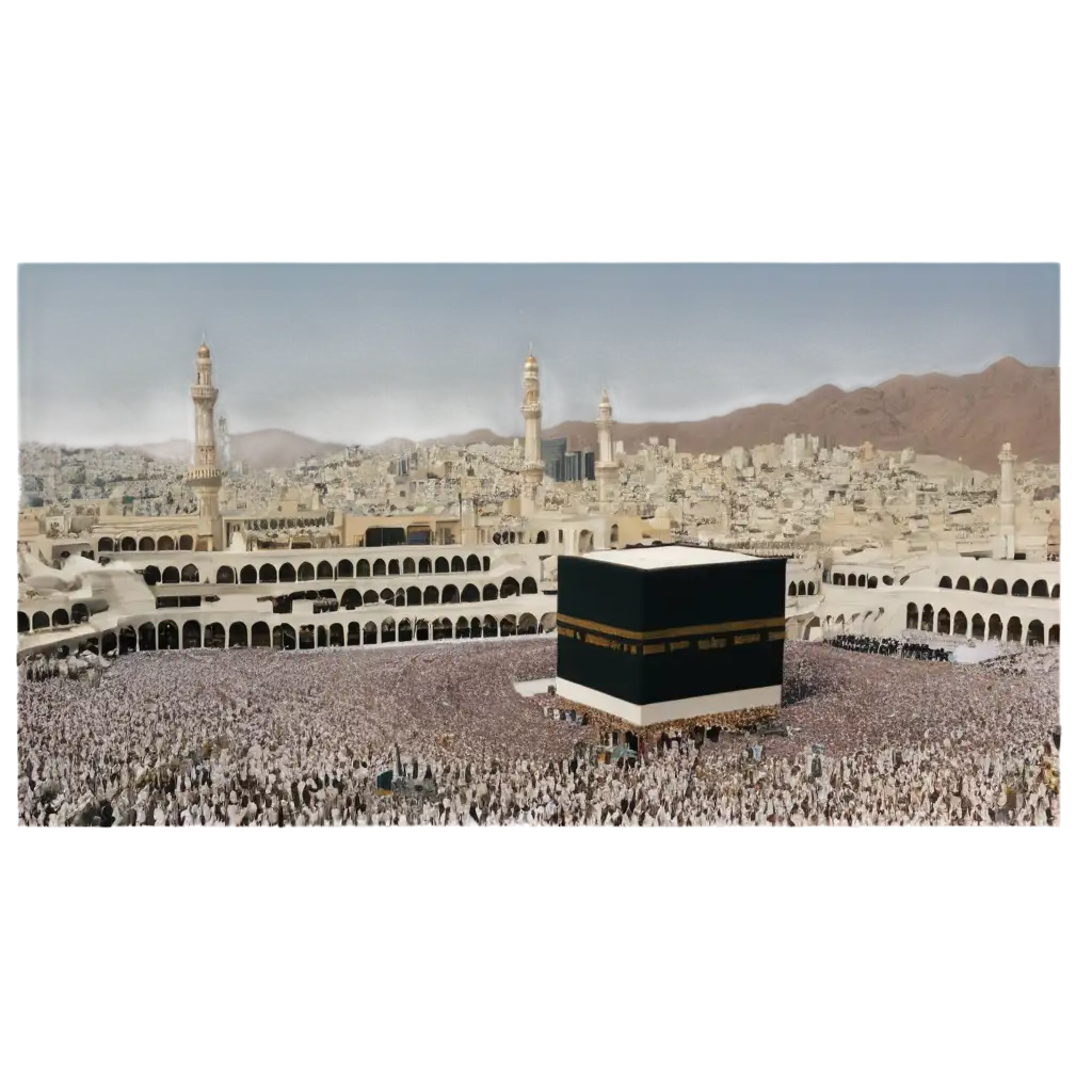 Stunning-PNG-Image-View-of-the-City-of-Mecca-During-the-Hajj