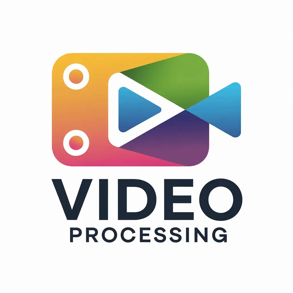 LOGO Design for Video Processing Colorful Icons with Modern Versatile Design for Multiple Industries