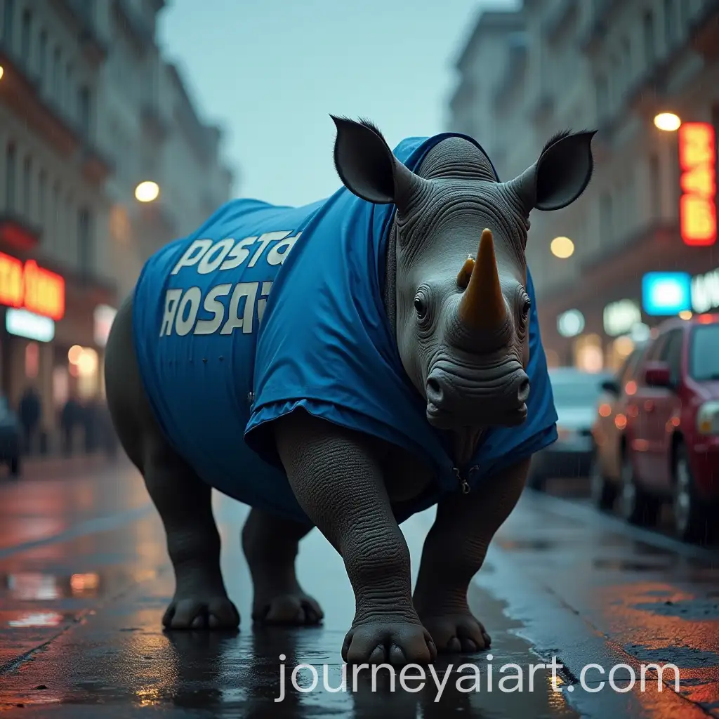 RhinocerosAI-Art-Prompt-Expansion-in-Blue-Safety-Vest-Walking-Down-Rainy-Moscow-Sidewalk