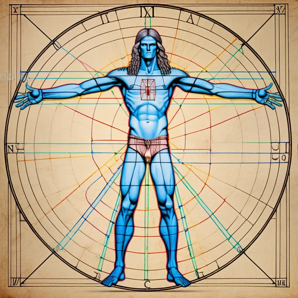 Tom-Brady-Posing-as-Vitruvian-Man-with-Neo-Pop-Art-Twist