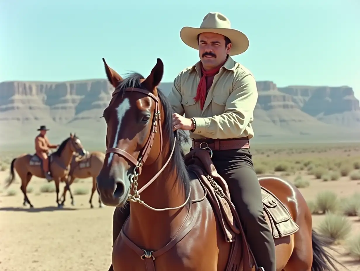 Charles-Bronson-Riding-a-Chrome-Horse-in-the-Wild-West-Cinema-Style