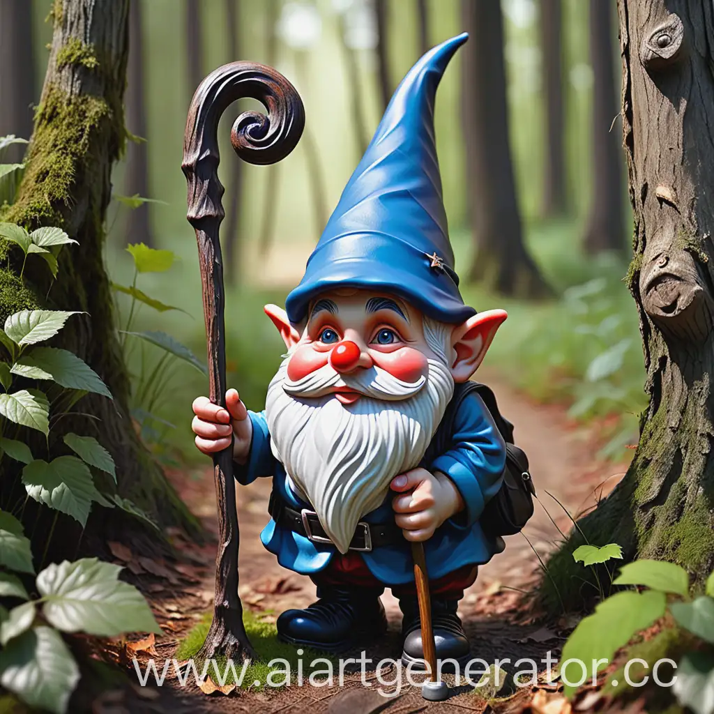 Gnome-with-Cane-in-Enchanted-Forest