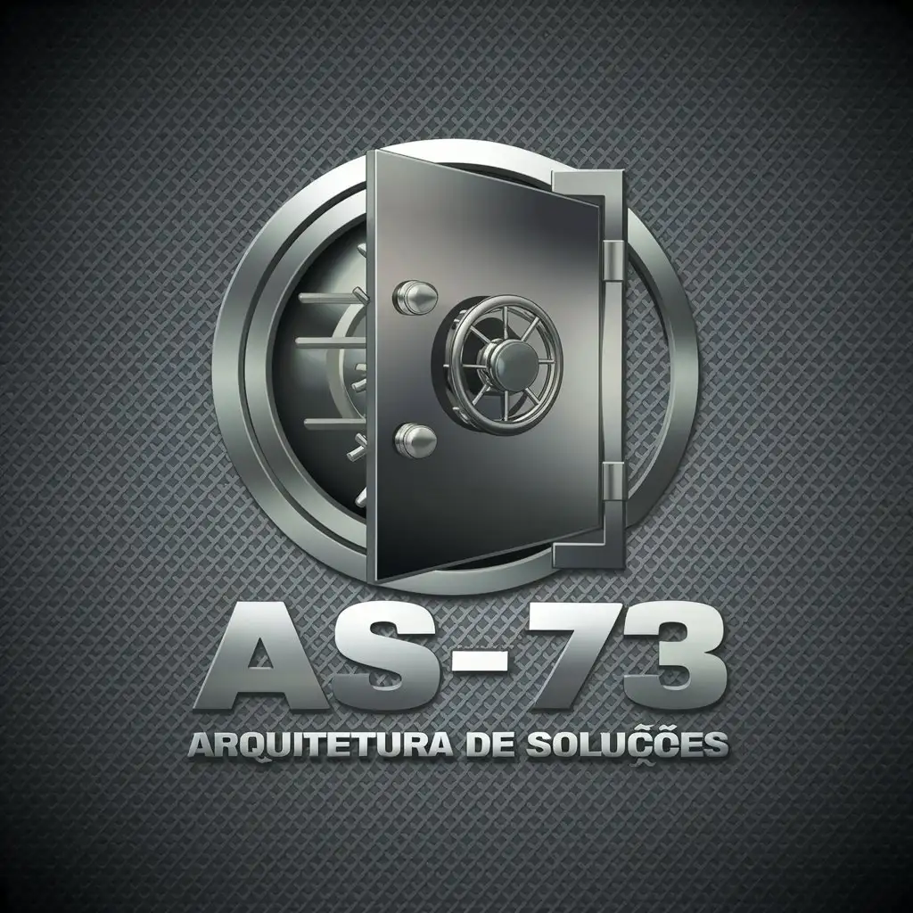 LOGO Design For AS73 UltraSecure Safe Door in Chromed Steel with Arquitetura de Solues Subtitle