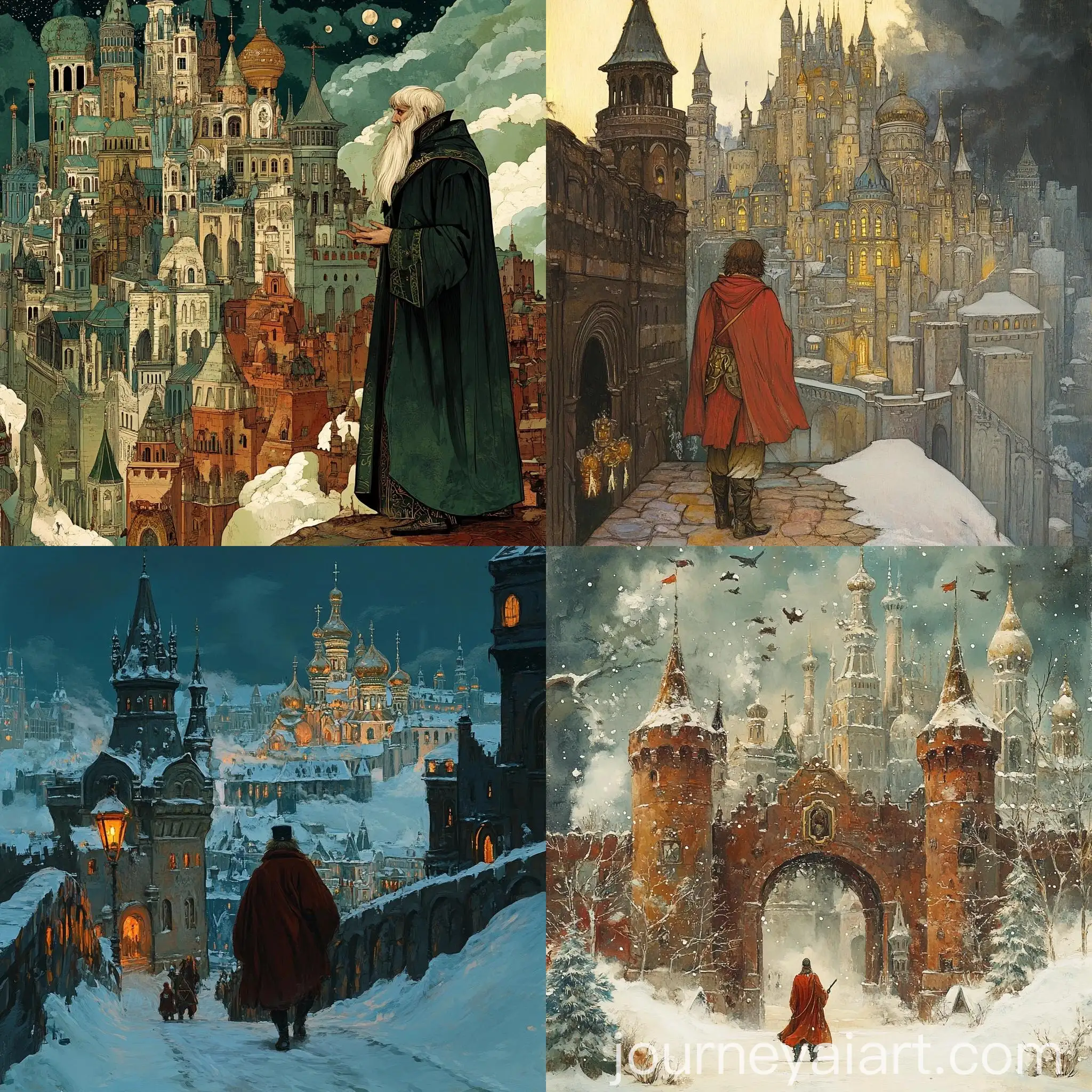 Illustration-of-Ivan-Tsarevich-Entering-a-Grand-Palace-in-Old-Russian-Fairytale-Style