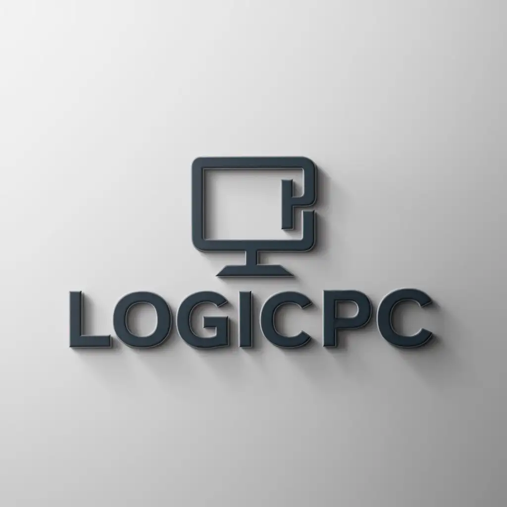 a logo design,with the text "LogicPC", main symbol:personal computer,Moderate,be used in Technology industry,clear background