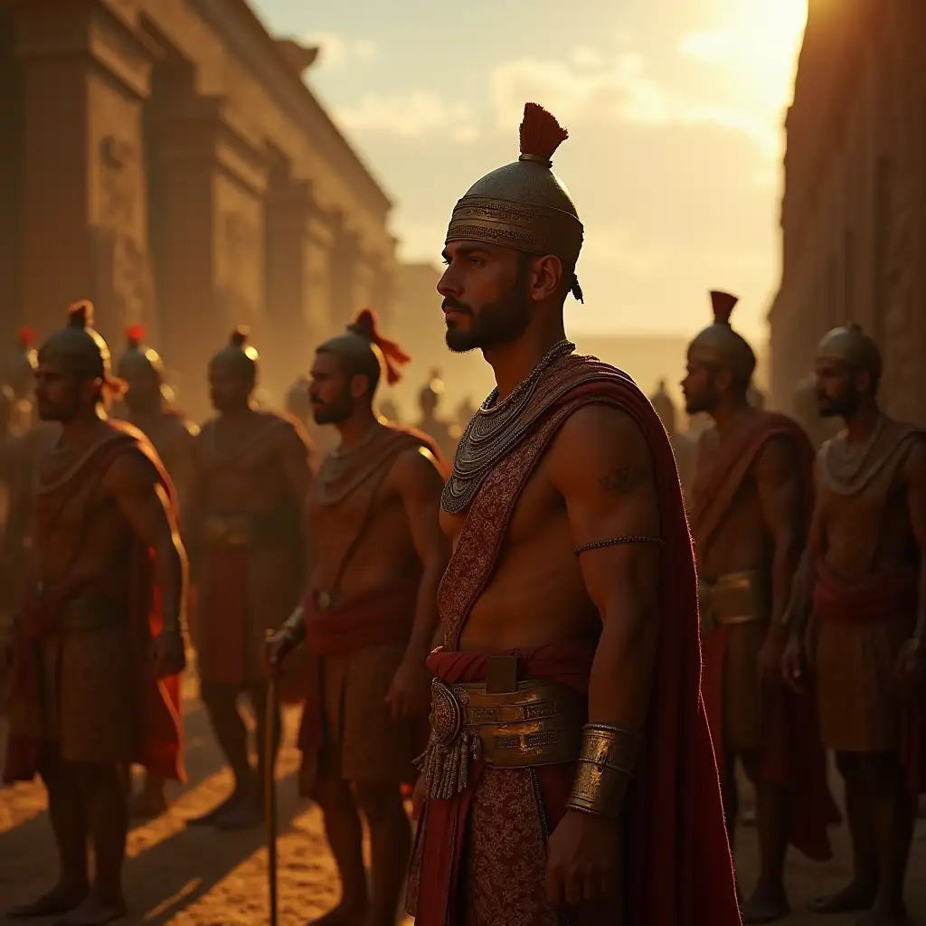 Soldiers of the Akkadian Empire 4,000 years agoUltra photorealCinematic lighting