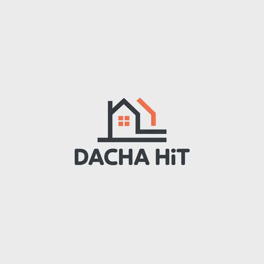 LOGO Design For Dacha HIT Modular House Symbol for the Construction Industry