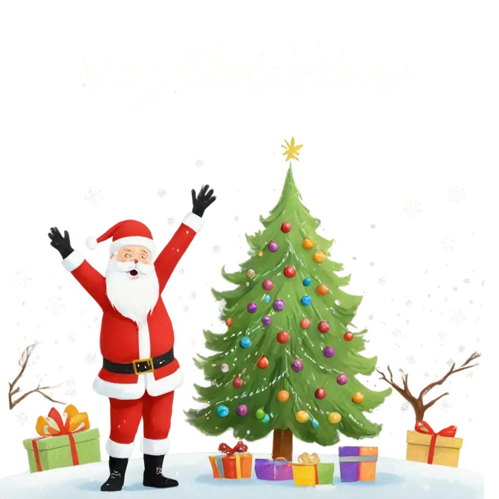 Elegant-Merry-Christmas-PNG-Image-with-Glowing-Cursive-Text-and-Santa-Claus