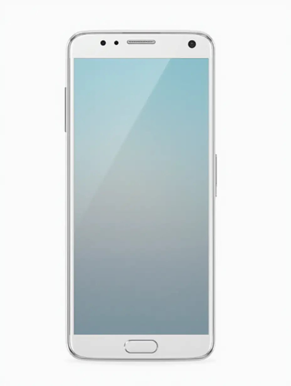 Android mobile phone with transparent background