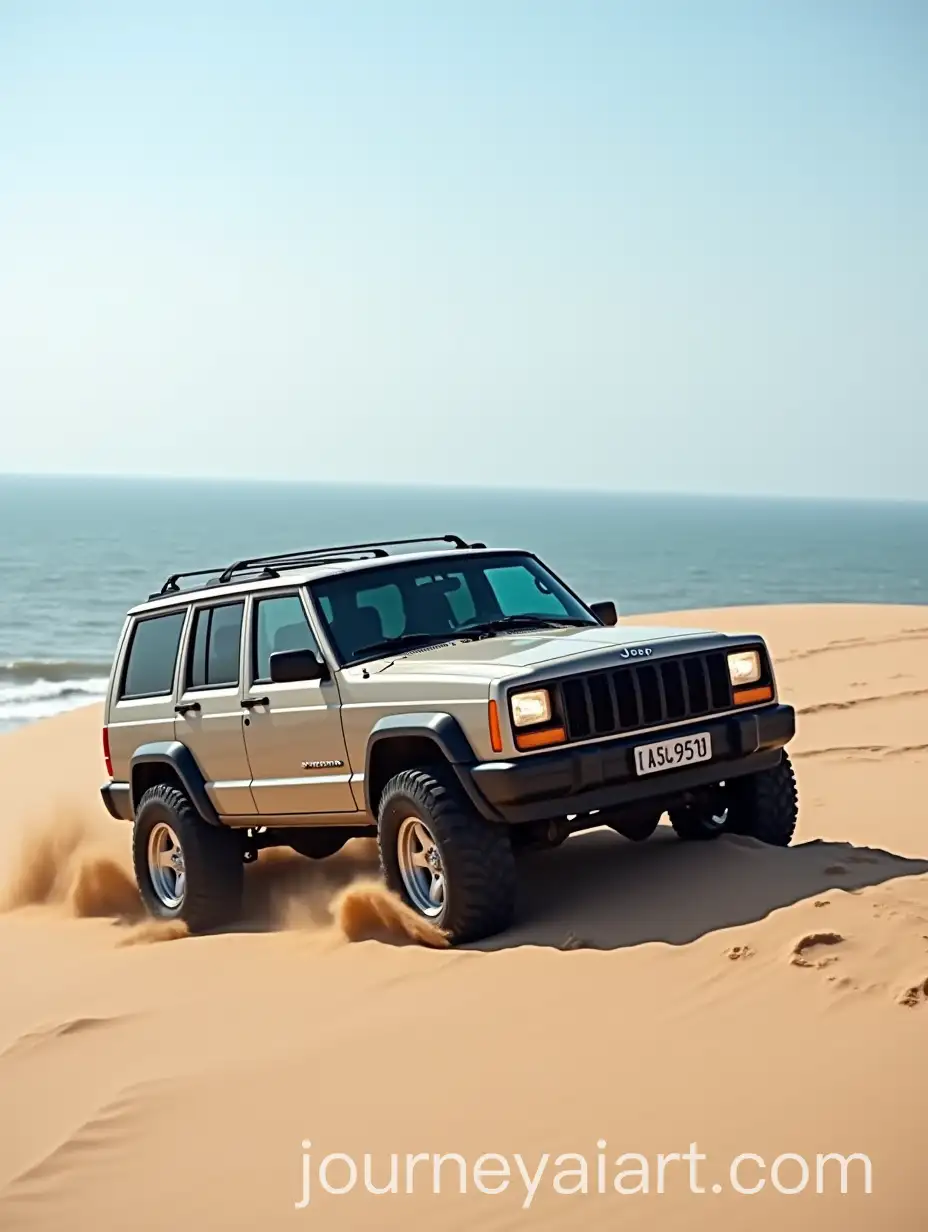 2000-Jeep-Cherokee-Adventuring-in-Sandy-Dunes-with-Sea-View