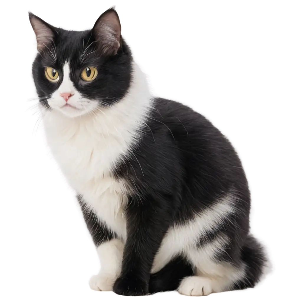 Stunning-PNG-Image-of-a-Cat-with-Black-and-White-Fur-for-HighQuality-Visuals