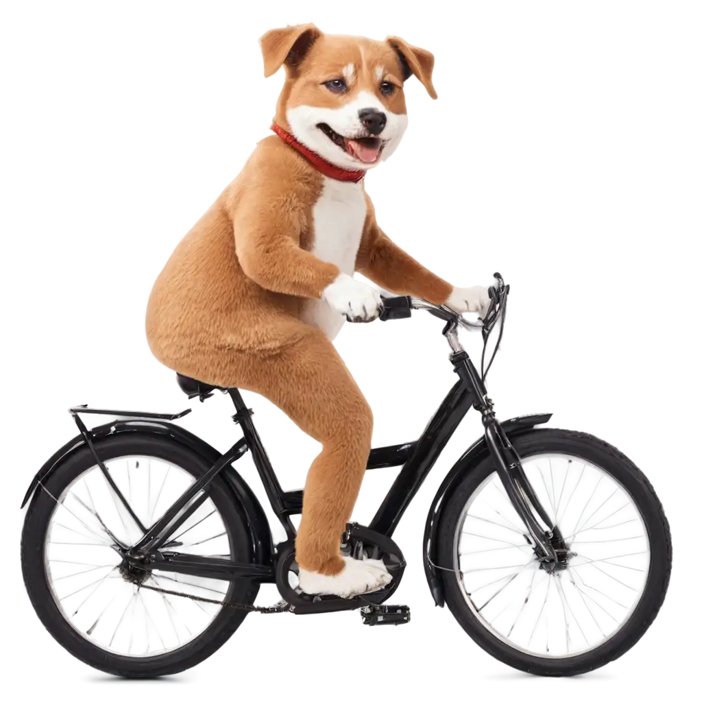 Dog riding bike