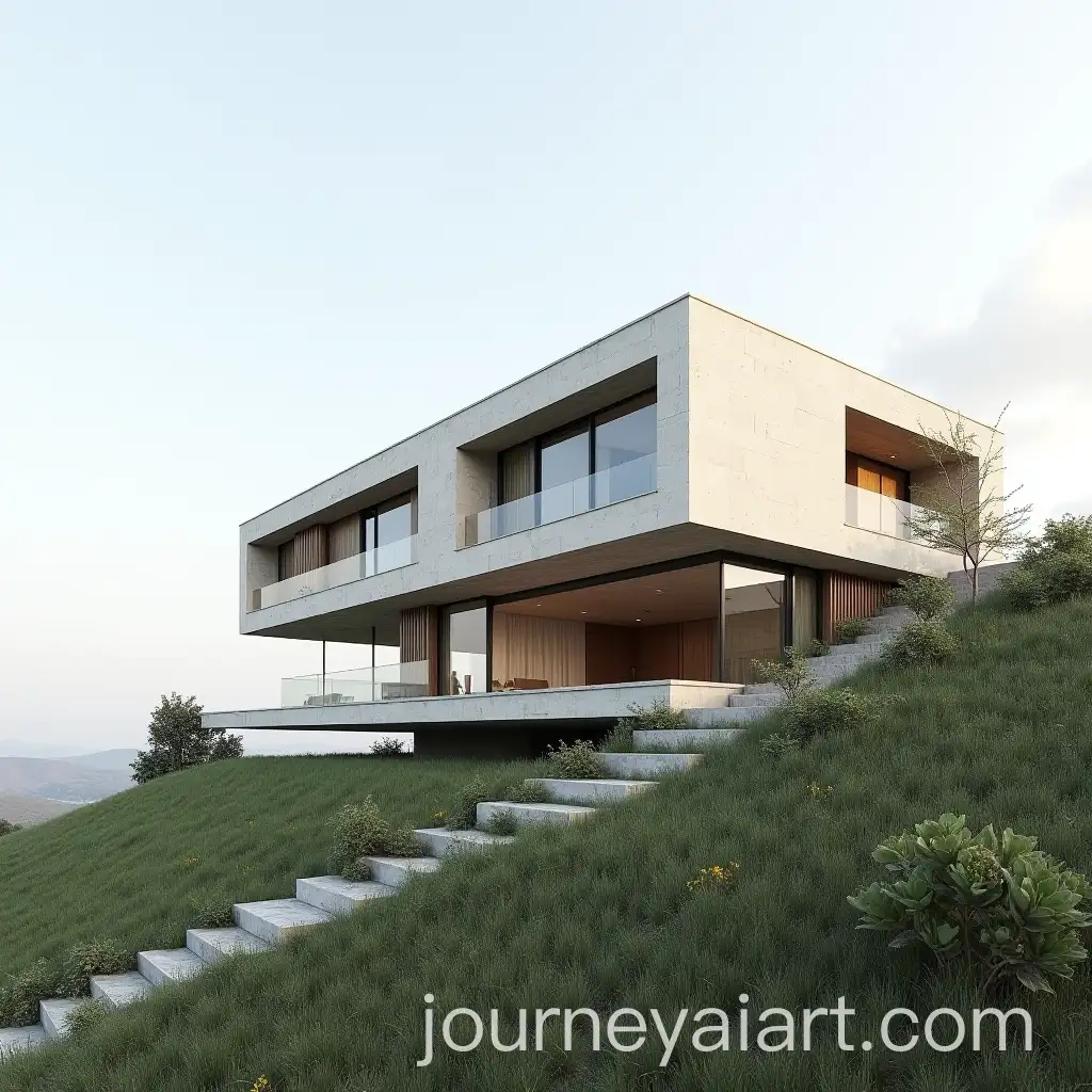 Greece-House-on-a-Slope-Designed-by-Frank-Gehry-with-Modern-Architecture