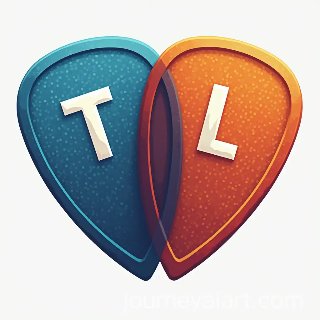 Tom-Labe-Logo-with-HeartShaped-Plectrums-and-Letters-T-and-L