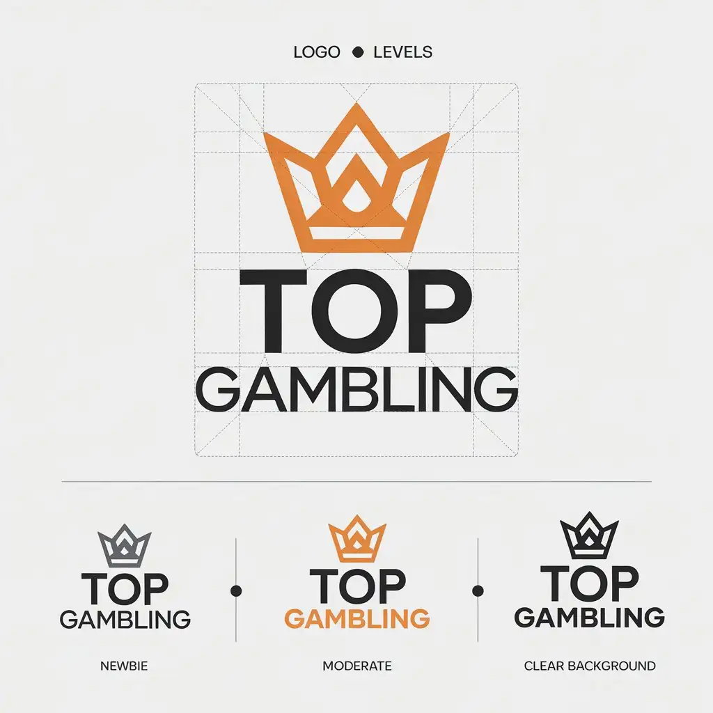 LOGO Design for TOP Gambling Crown Symbol with Newbie and Moderate Theme