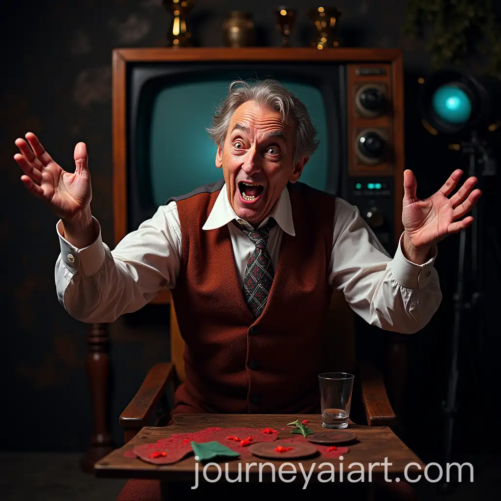 Mad-Wizard-Game-Show-Host-in-Dark-Studio-with-Arcane-Eye-Cameras