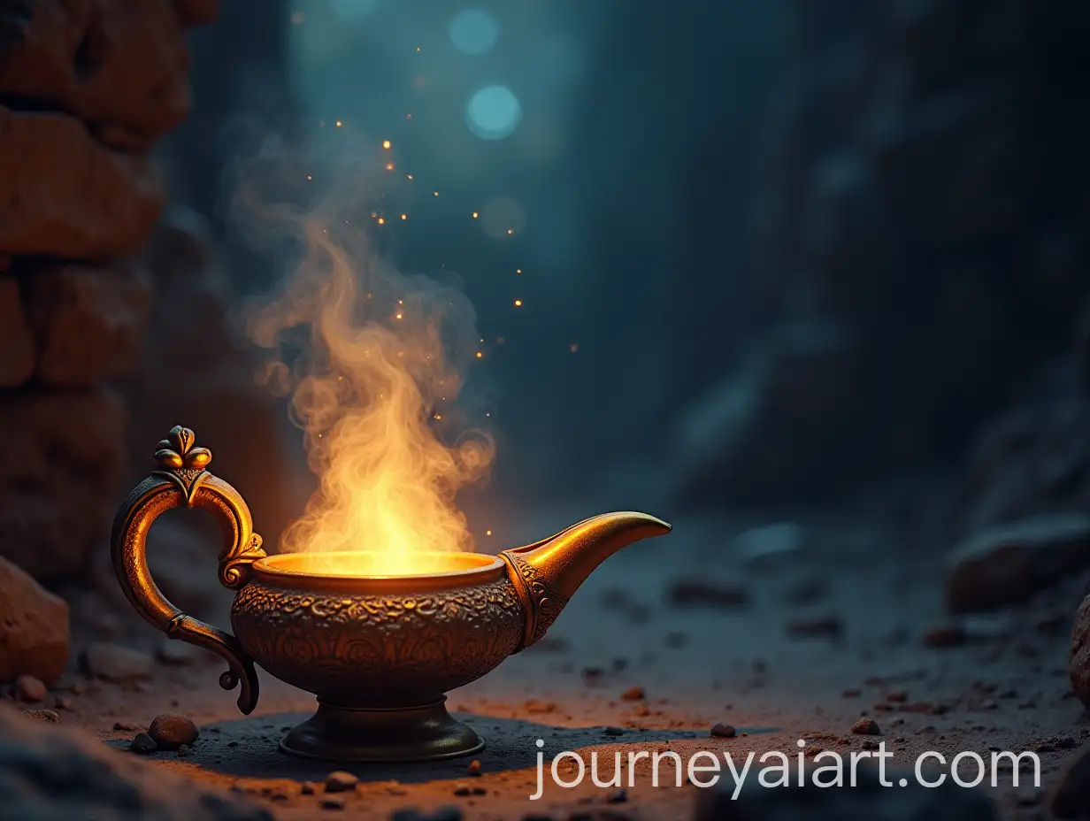 Man-Discovering-the-Magical-Lamp-Within-Himself