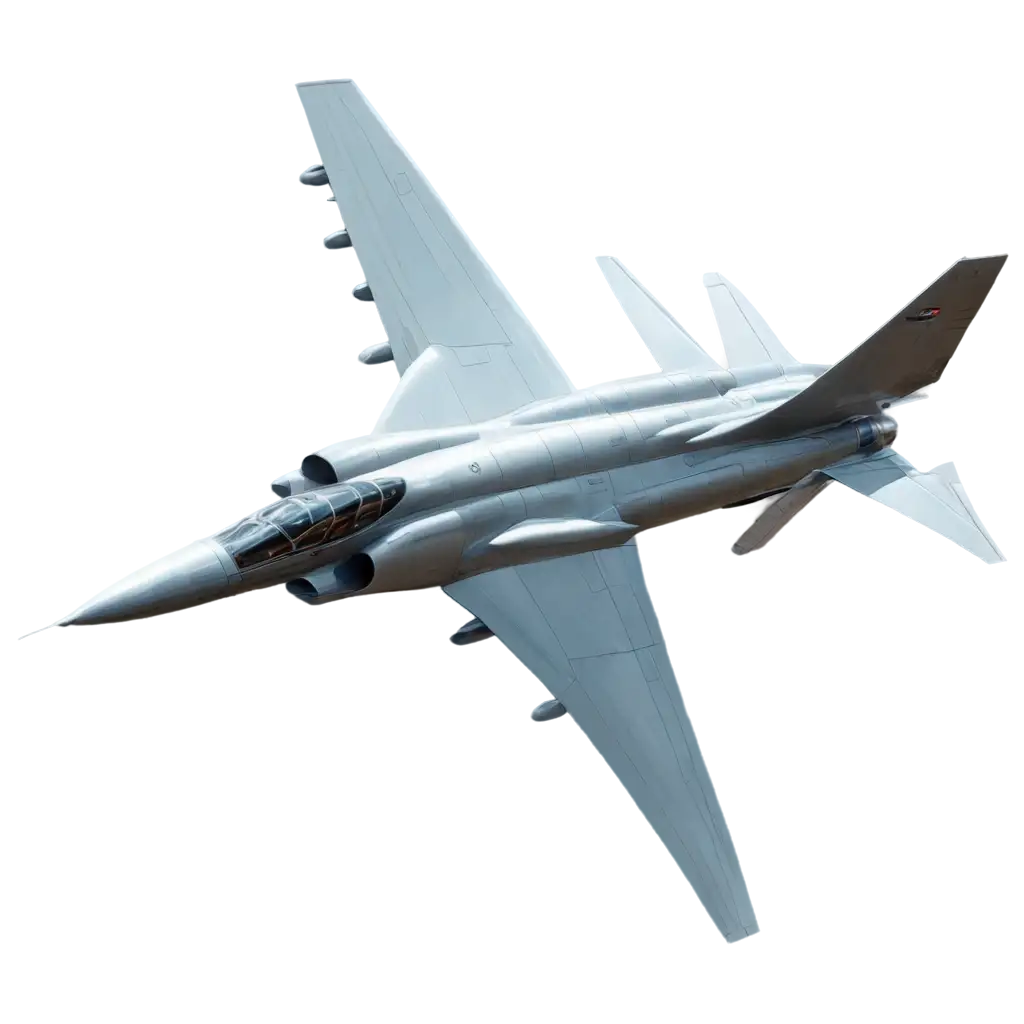 HighDetail-PNG-of-a-Prop-Sam-Military-Supersonic-Plane-in-Silvery-Color