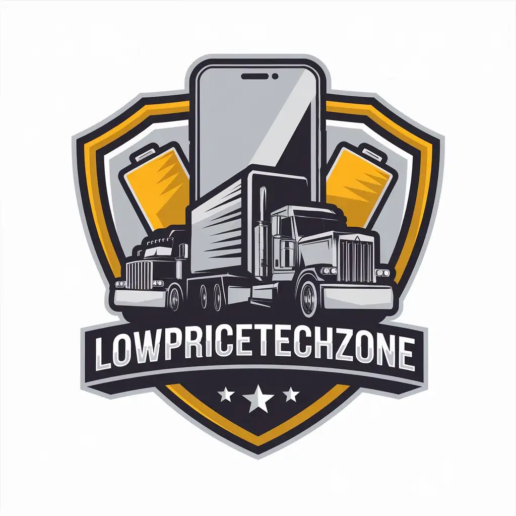 LOGO-Design-For-LowPriceTechZone-Smartphone-Trucks-and-Batteries-in-Technology-Industry