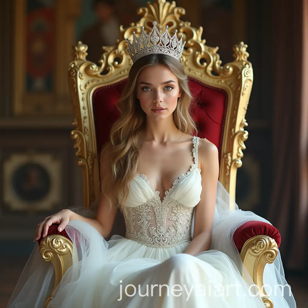 Ethereal-Princess-on-Luxurious-Throne-in-Fairylike-Garments