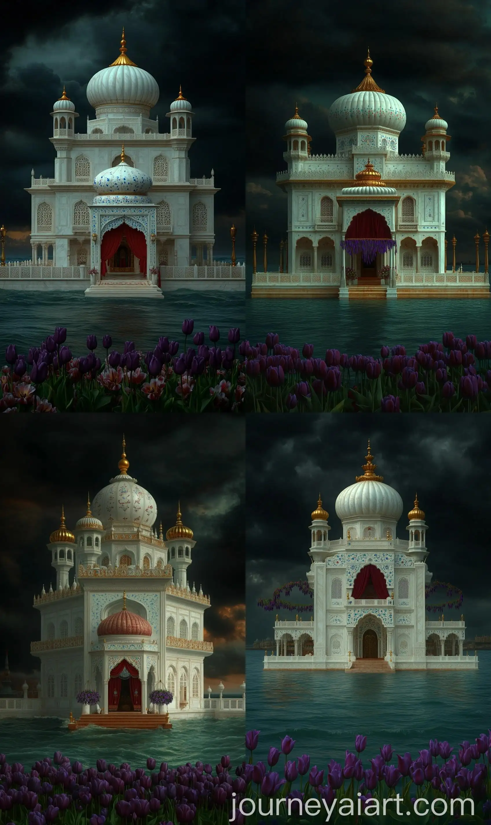 Harmandir-Sahib-Gurdwara-in-Mughal-Style-Overlooking-Vast-Ocean