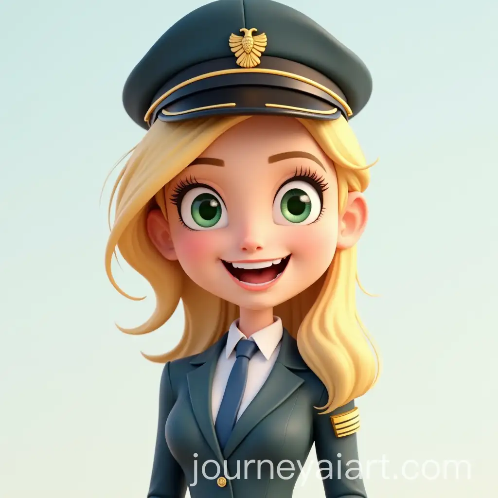 Smiling-Blonde-Woman-with-Green-Eyes-Dressed-as-a-Pilot-in-3D-Cartoon-Style