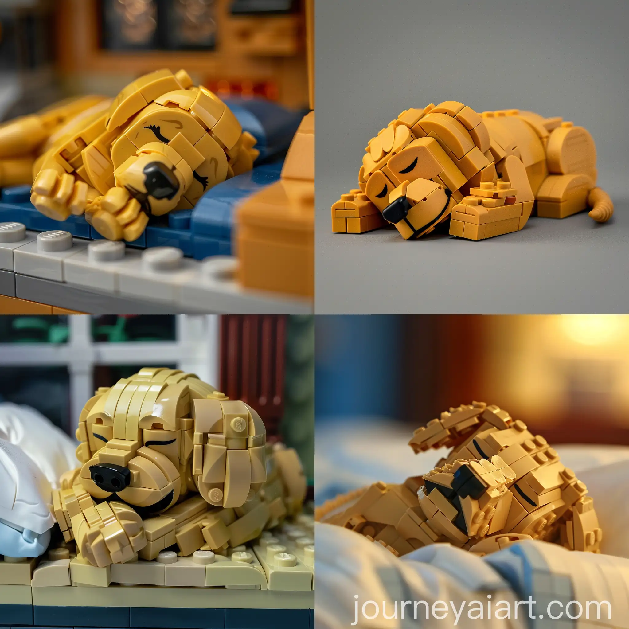 Lego-Golden-Retriever-Sleeping-Toy-Cute-Puppy-Replica
