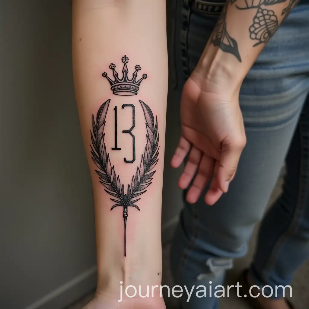 Personalized-Tattoo-Design-Featuring-Laurel-Crown-and-Latin-Script