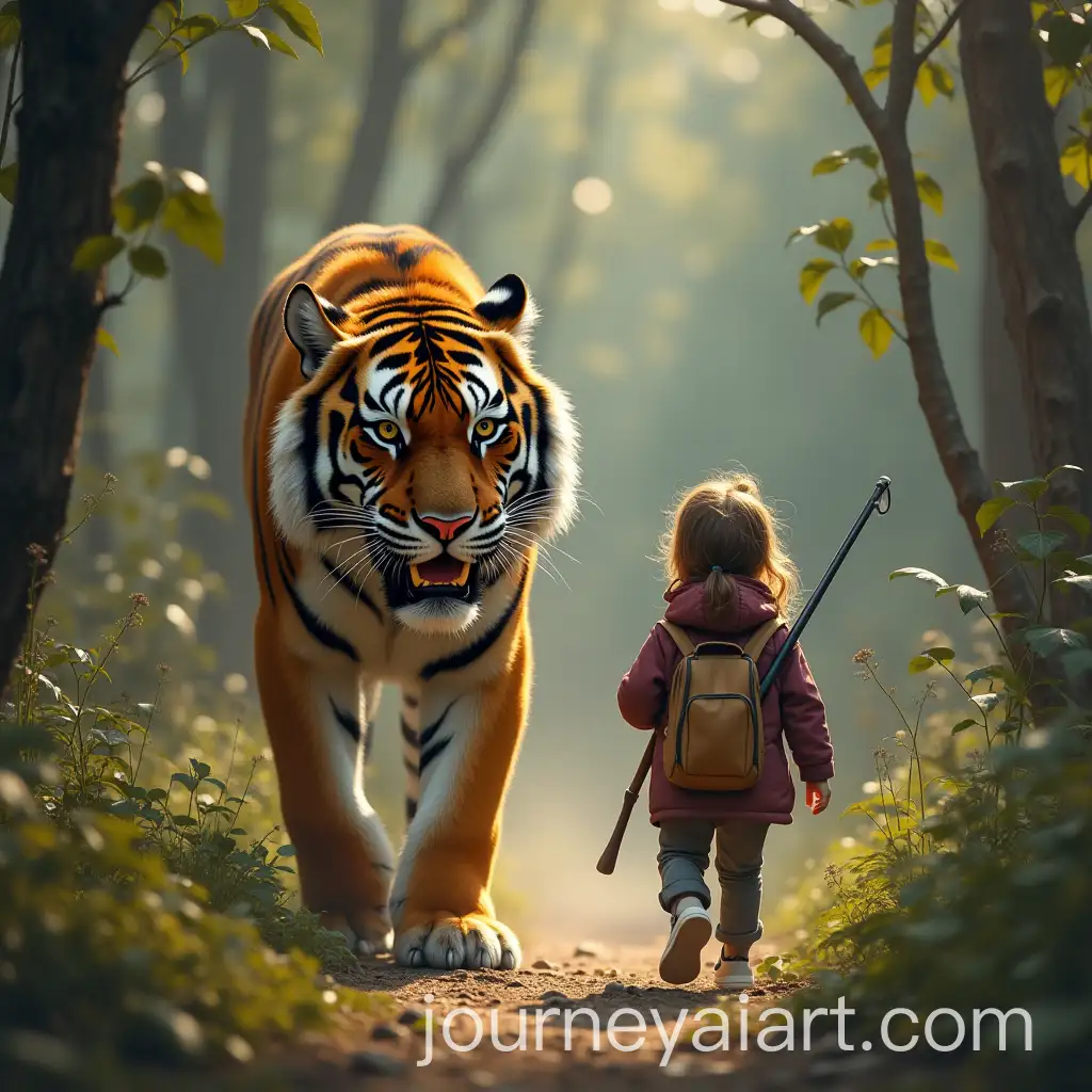 A-Tiger-and-a-Girl-Hunting-in-the-Wild