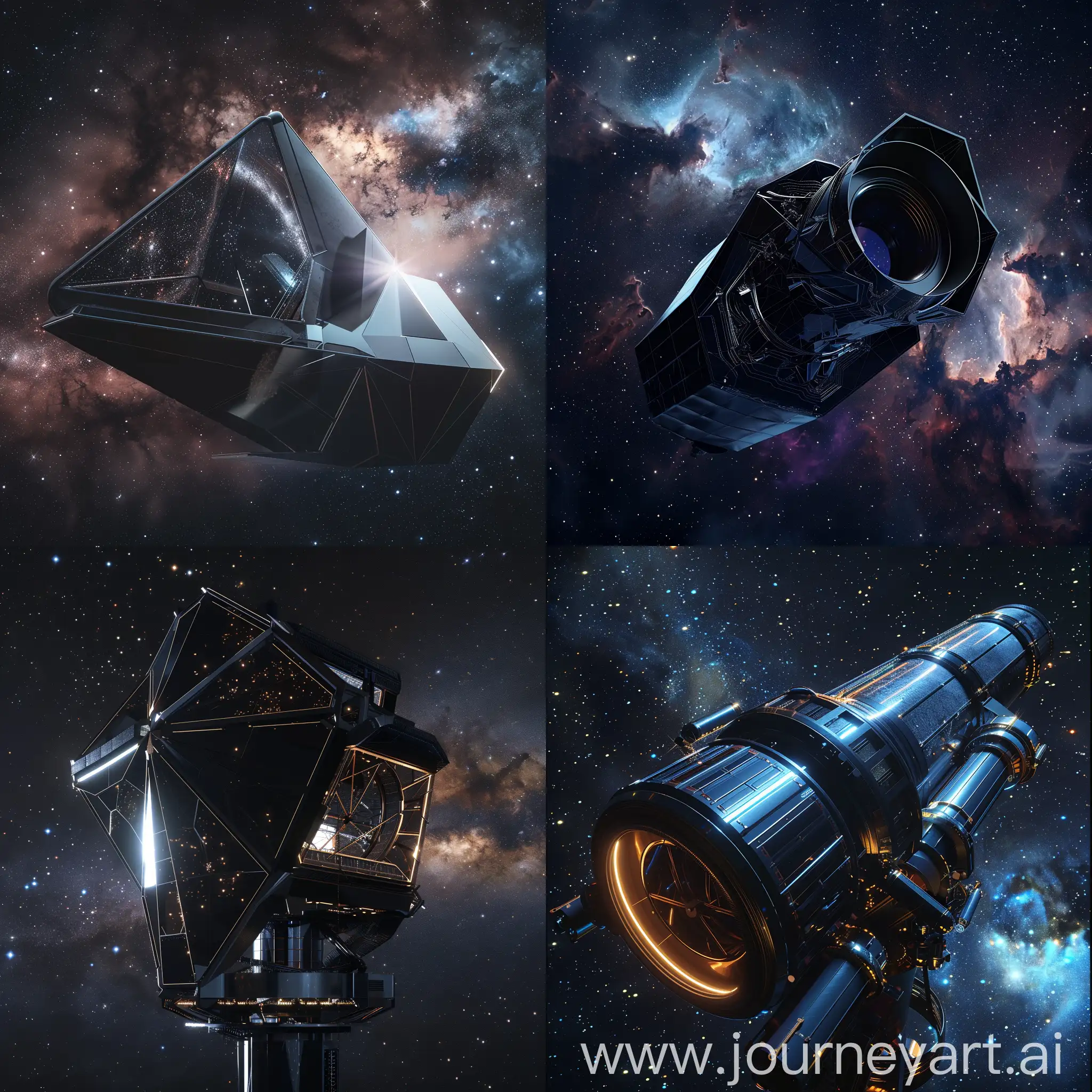 Futuristic-Space-Telescope-Amid-Nebulae-and-Galaxies