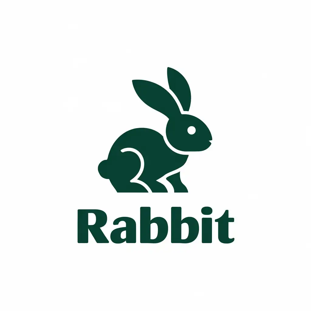 a vector logo design,with the text "Rabbit", main symbol:Rabbit,Moderate,be used in food industry,clear background