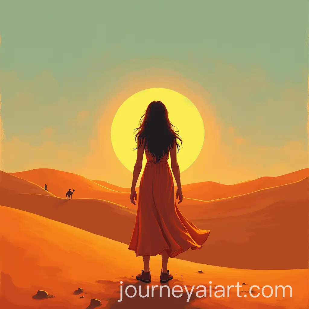 Girl-Standing-in-Front-of-a-Hot-Desert-Landscape